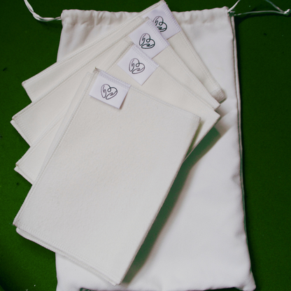 Set of 4 Organic Cotton Castor Oil Pads - Reusable Insert for Castor Oil Wraps-1