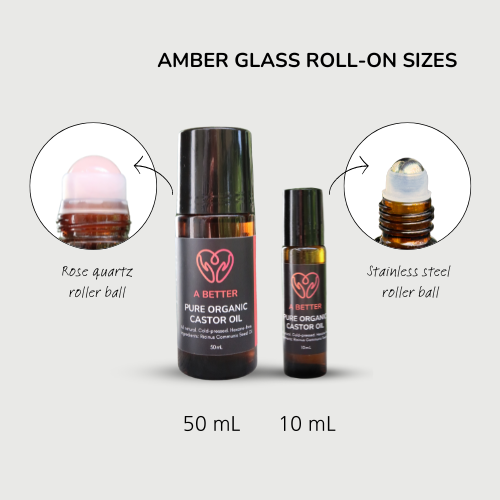 Pure Organic Castor Oil - Amber Glass Bottle