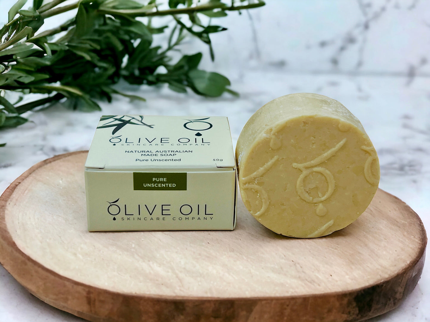 Olive Oil Soap, All-Natural , Unscented, 50g