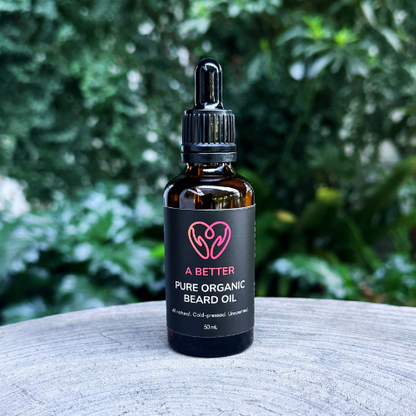 Pure Organic Beard Oil 50 mL - Dropper Bottle - For Long Beards-0