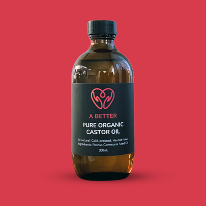 Pure Organic Castor Oil 200 mL - Amber Glass Bottle