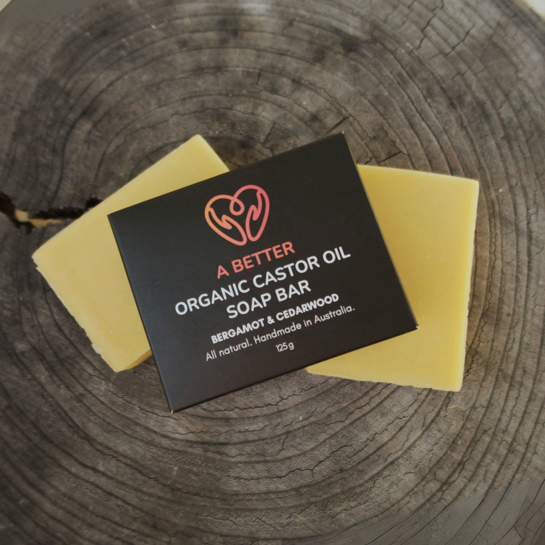 Organic Castor Oil Soap Bar - Bergamot & Cedarwood