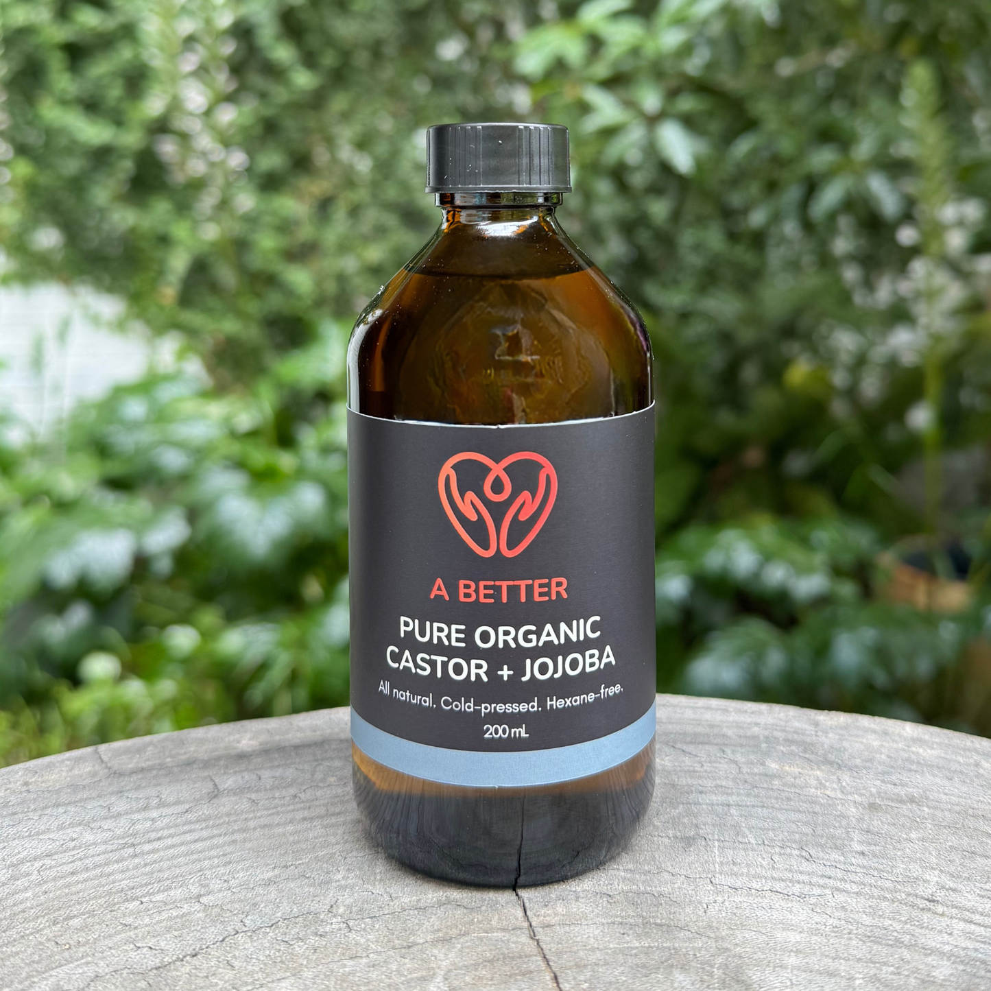 Pure Organic Castor Oil + Jojoba 200 mL - Amber Glass Bottle-1