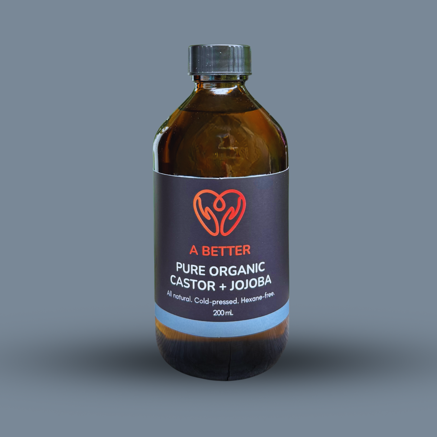 Pure Organic Castor Oil + Jojoba 200 mL - Amber Glass Bottle-0