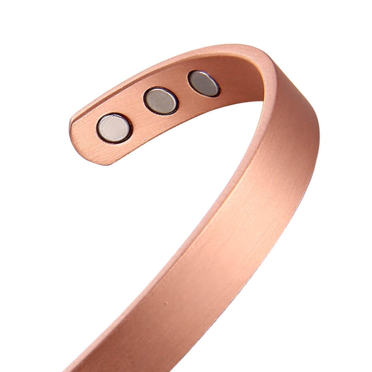 Pure Copper Magnetic Therapy Bracelet - Plain Brushed Design